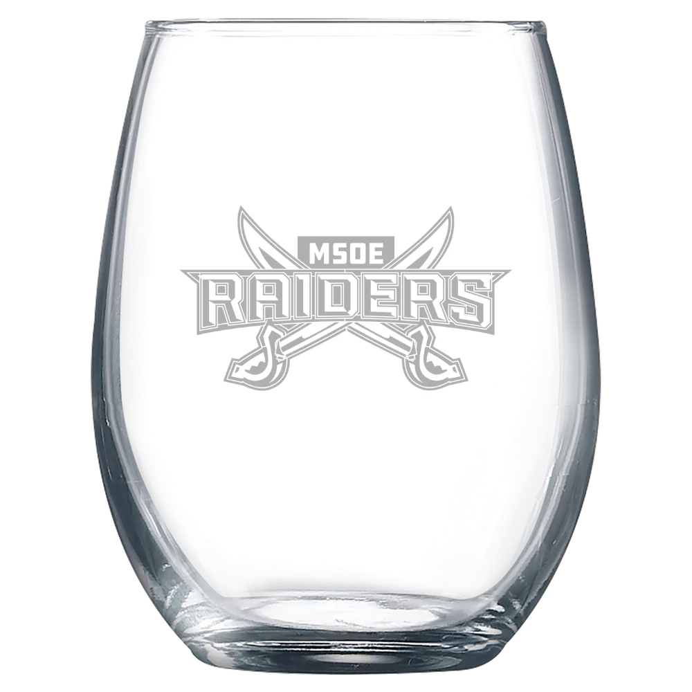 Milwaukee School of Engineering Polar Camel 9 oz. Stemless Wine Glass