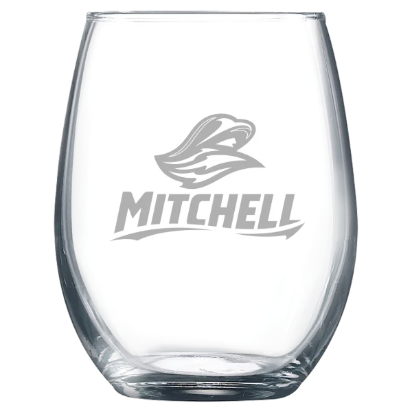 Mitchell College Polar Camel 9 oz. Stemless Wine Glass