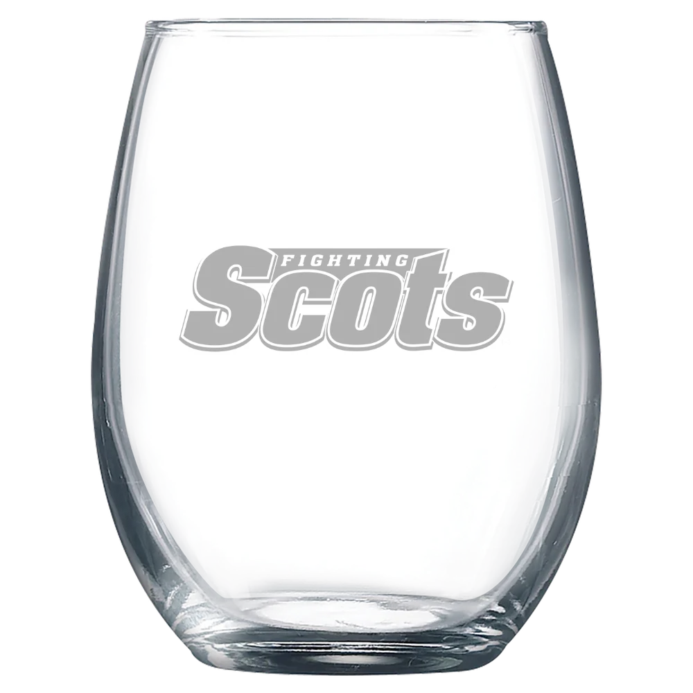 Monmouth College (Illinois) Polar Camel 9 oz. Stemless Wine Glass