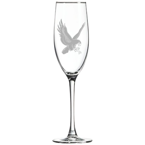 Montclair State University Polar Camel 8 oz. Champagne Flute