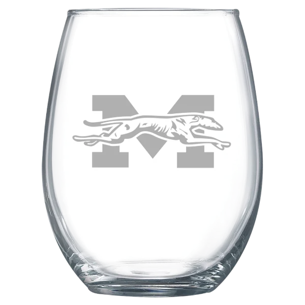 Moravian University Polar Camel 15 oz. Stemless Wine Glass