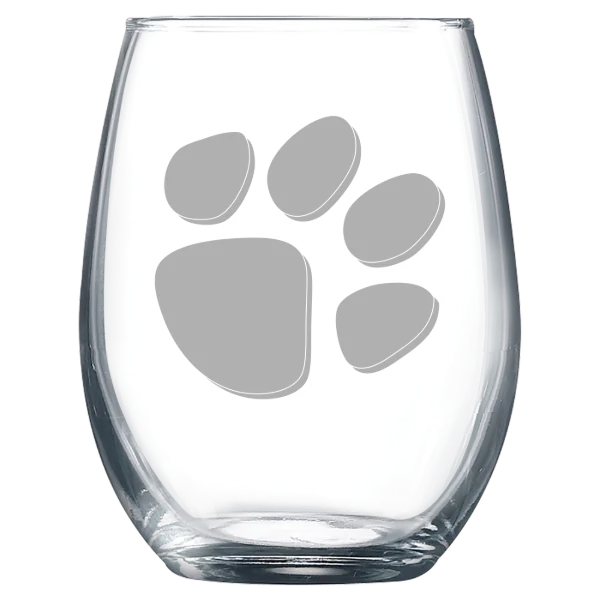 Mount Holyoke College Polar Camel 9 oz. Stemless Wine Glass