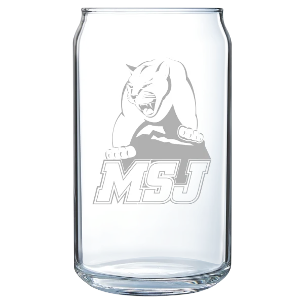 Mount St. Joseph University Polar Camel 16 oz. Can Glass
