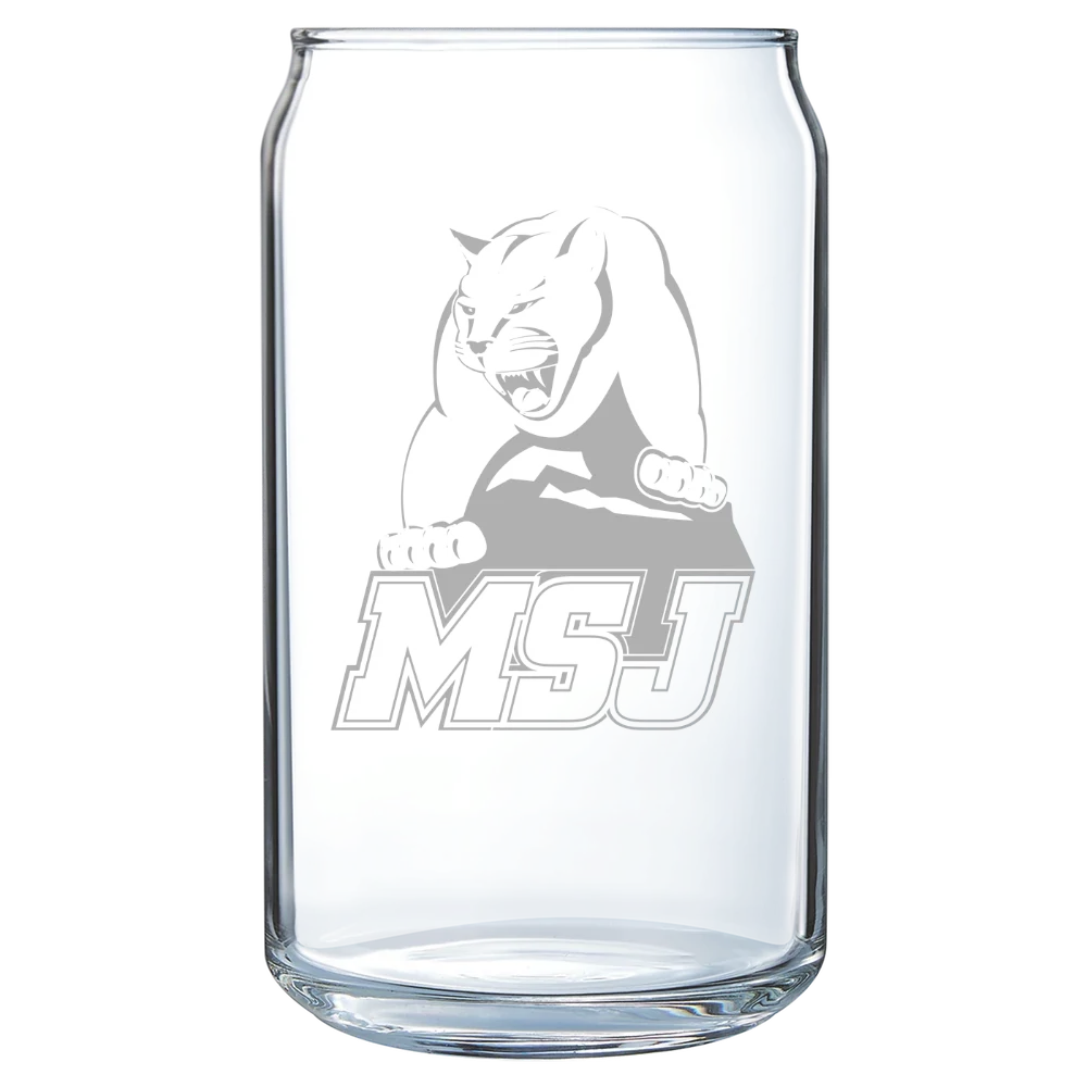 Mount St. Joseph University Polar Camel 16 oz. Can Glass