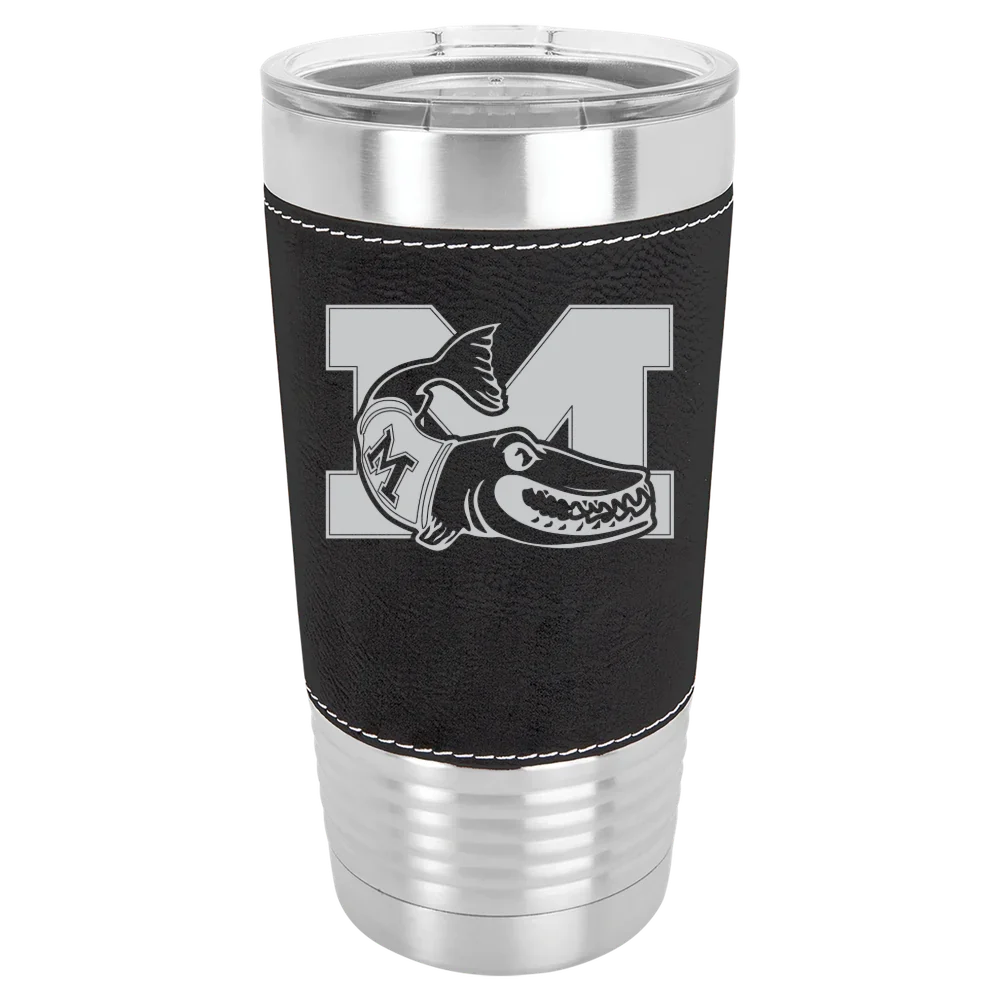 Muskingum University Polar Camel 20 oz. Leatherette Grip Tumbler with Standard Lid