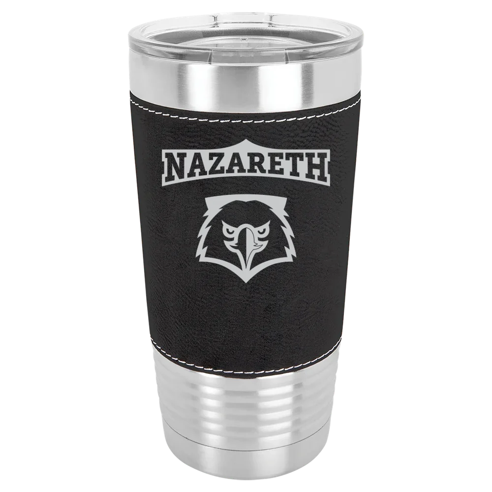 Nazareth University Polar Camel 20 oz. Leatherette Grip Tumbler with Standard Lid