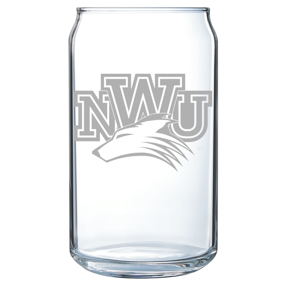 Nebraska Wesleyan University Polar Camel 16 oz. Can Glass