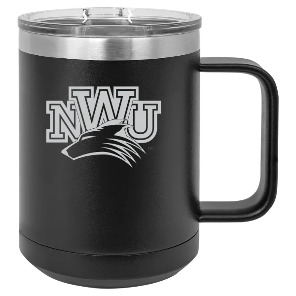 Nebraska Wesleyan University Polar Camel 15 oz. Mug with Slider Lid