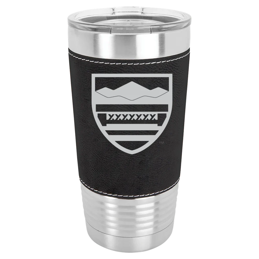 New England College Polar Camel 20 oz. Leatherette Grip Tumbler with Standard Lid