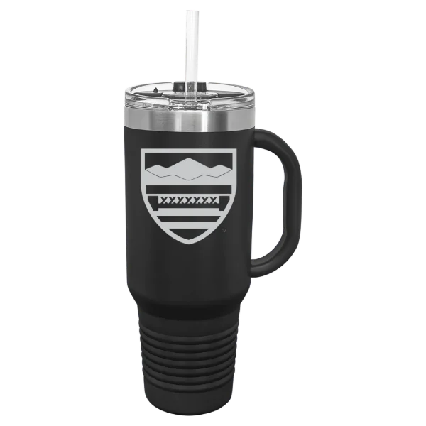 New England College Polar Camel 40 oz. Travel Mug with Snap Lid & Straw