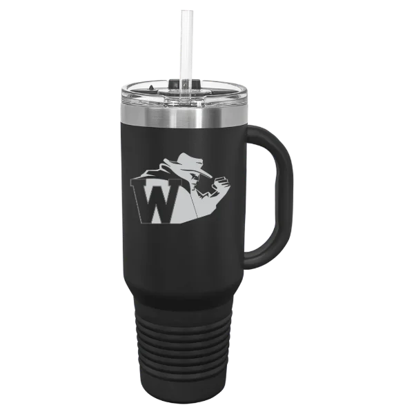 North Carolina Wesleyan University Polar Camel 40 oz. Travel Mug with Snap Lid & Straw