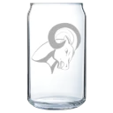 North Central University Polar Camel 16 oz. Can Glass