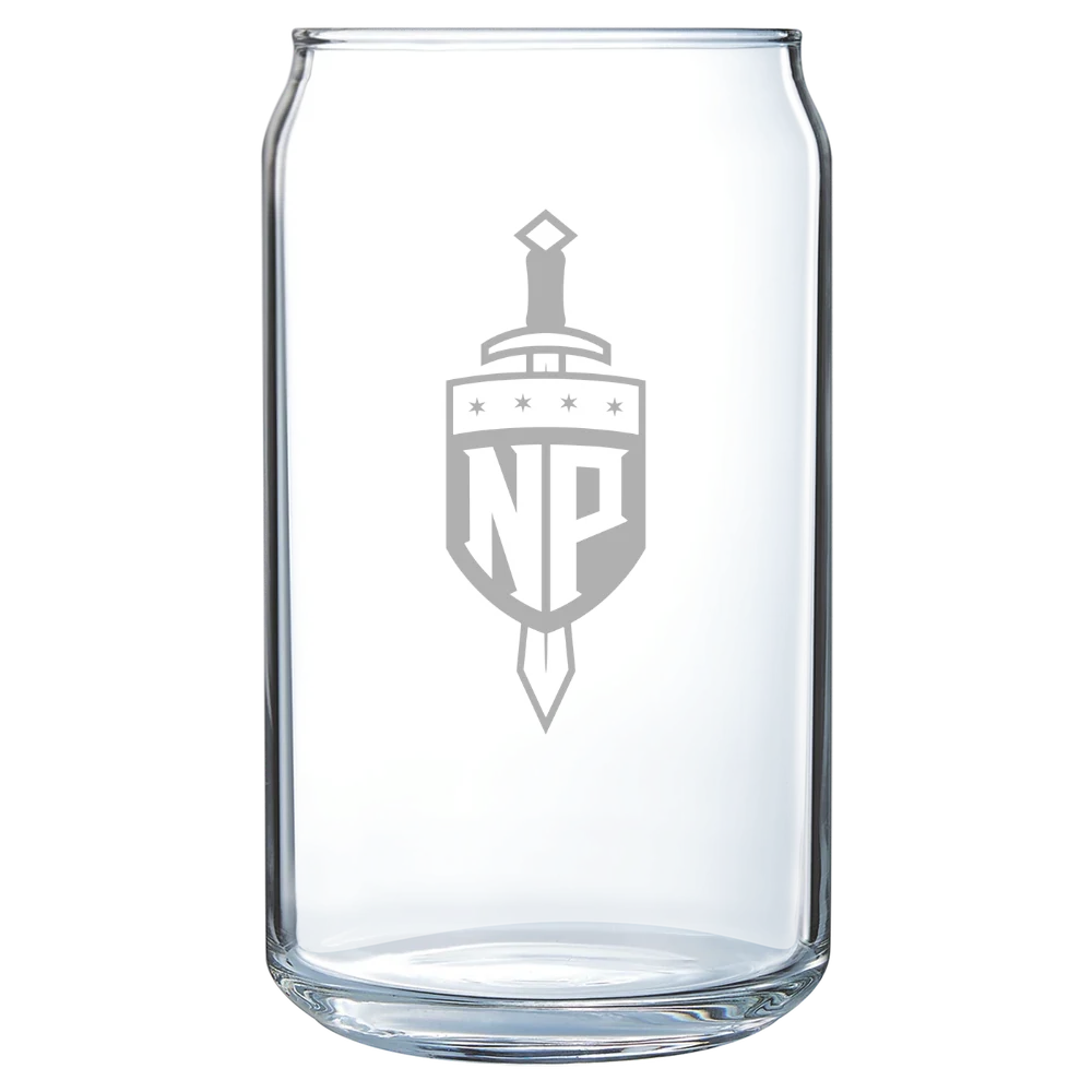 North Park University Polar Camel 16 oz. Can Glass