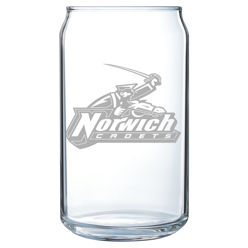 Norwich University Polar Camel 16 oz. Can Glass