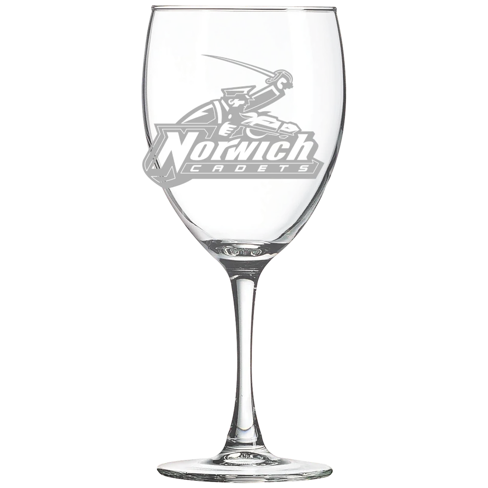 Norwich University Polar Camel 10 1/2 oz. Wine Glass