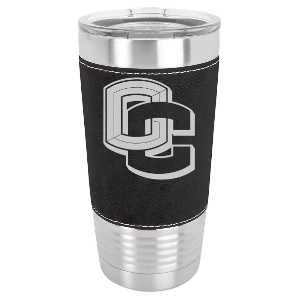 Oberlin College Polar Camel 20 oz. Leatherette Grip Tumbler with Standard Lid