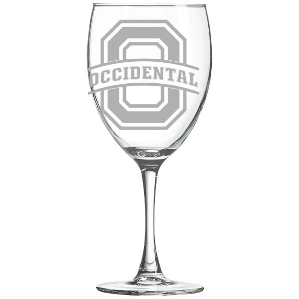 Occidental College Polar Camel 10 1/2 oz. Wine Glass