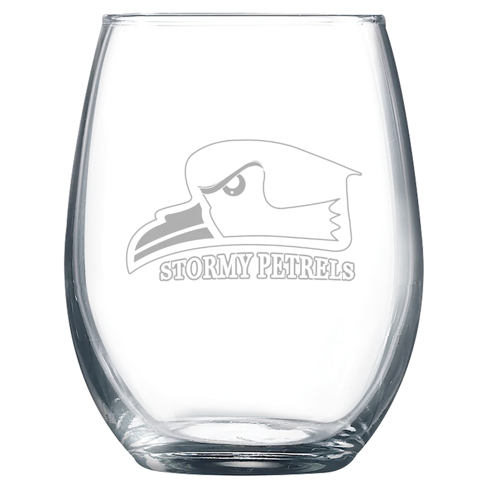 Oglethorpe University Polar Camel 9 oz. Stemless Wine Glass