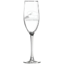 Oglethorpe University Polar Camel 8 oz. Champagne Flute