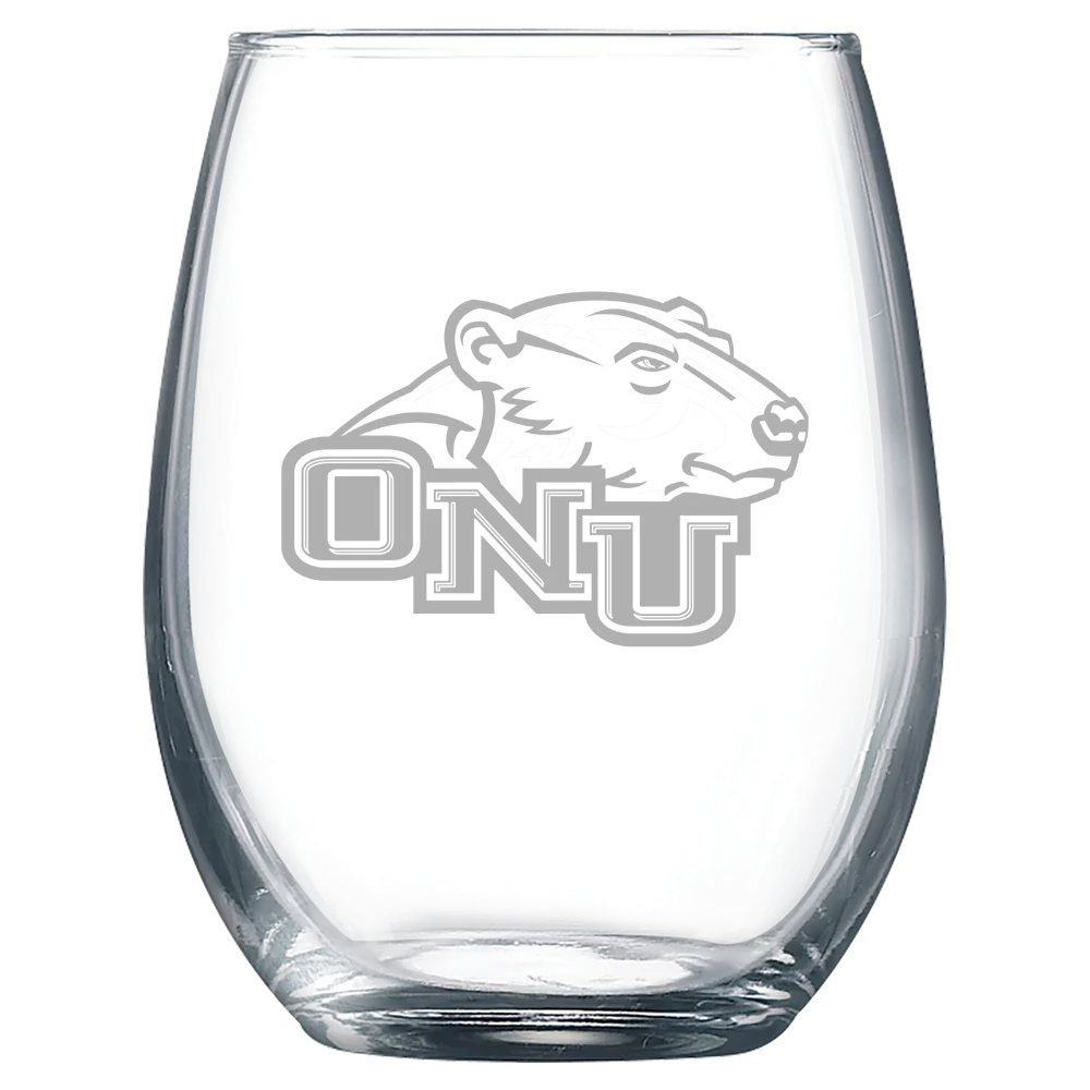 Ohio Northern University Polar Camel 9 oz. Stemless Wine Glass