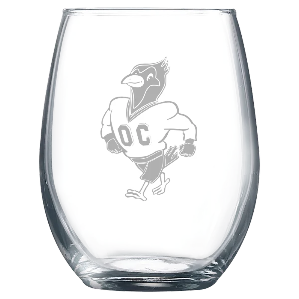 Otterbein University Polar Camel 9 oz. Stemless Wine Glass
