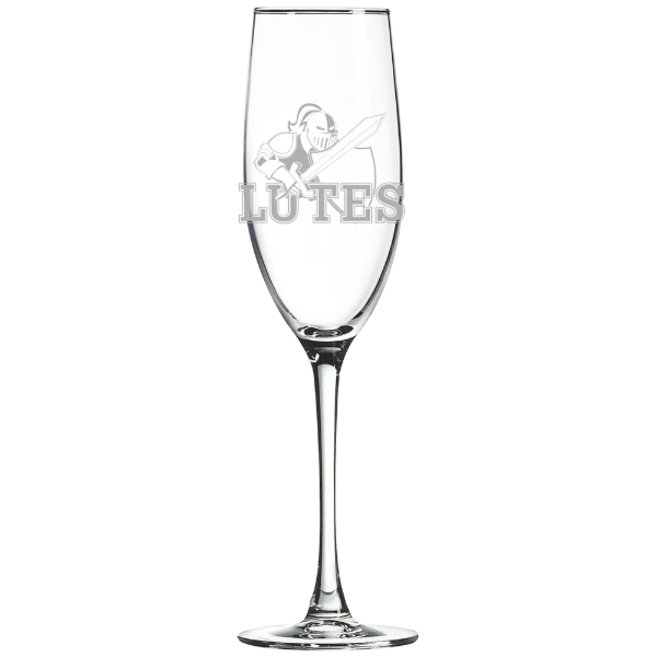Pacific Lutheran University Polar Camel 8 oz. Champagne Flute