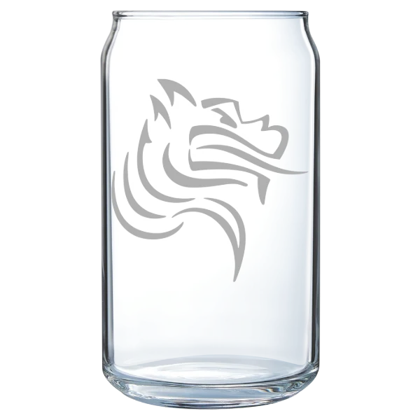 Pacific University (Oregon) Polar Camel 16 oz. Can Glass