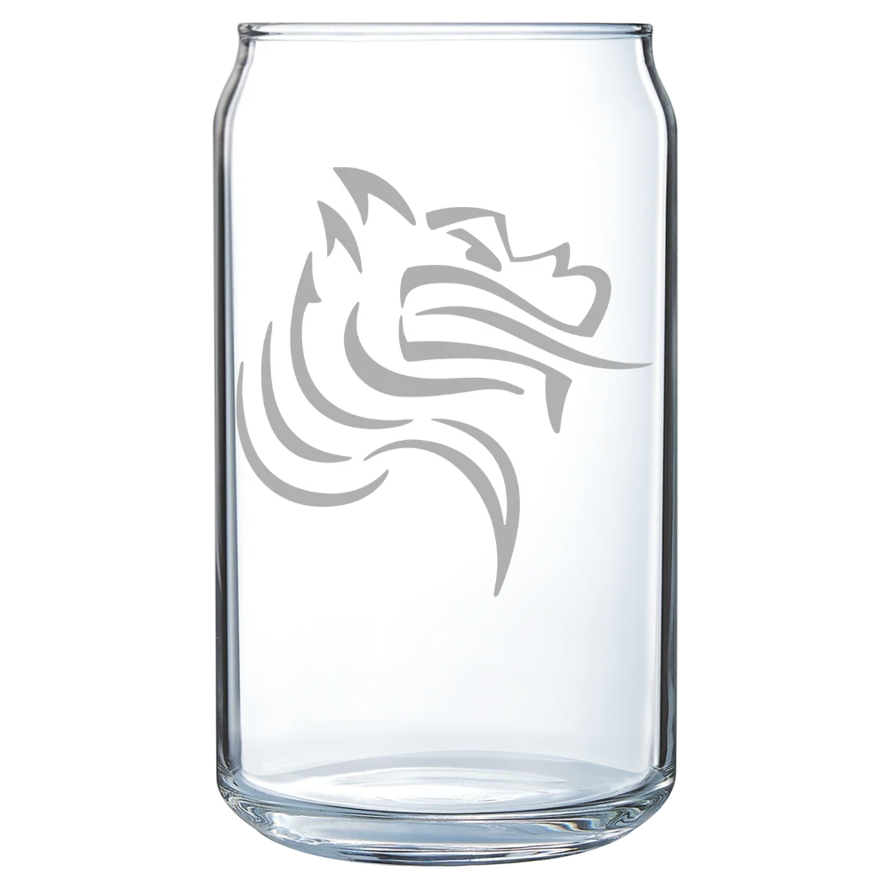 Pacific University (Oregon) Polar Camel 16 oz. Can Glass