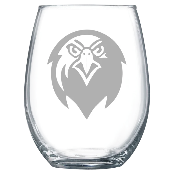 Pfeiffer University Polar Camel 15 oz. Stemless Wine Glass