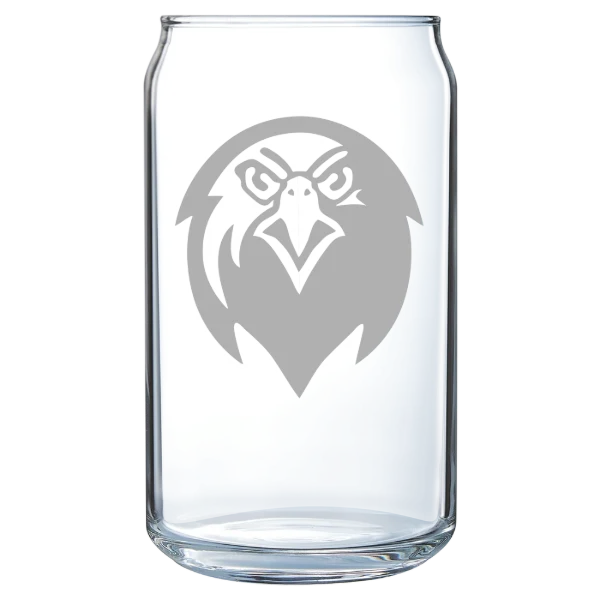 Pfeiffer University Polar Camel 16 oz. Can Glass