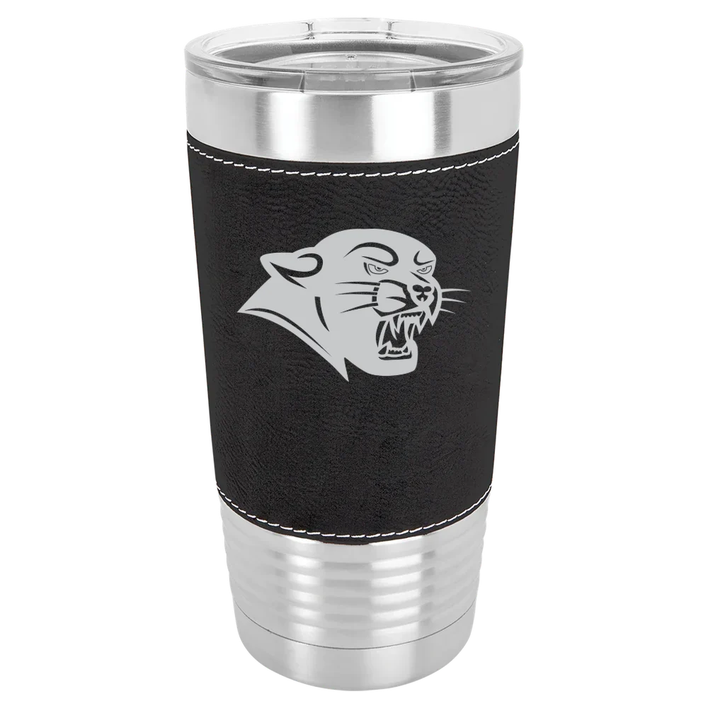 Plymouth State University Polar Camel 20 oz. Leatherette Grip Tumbler with Standard Lid