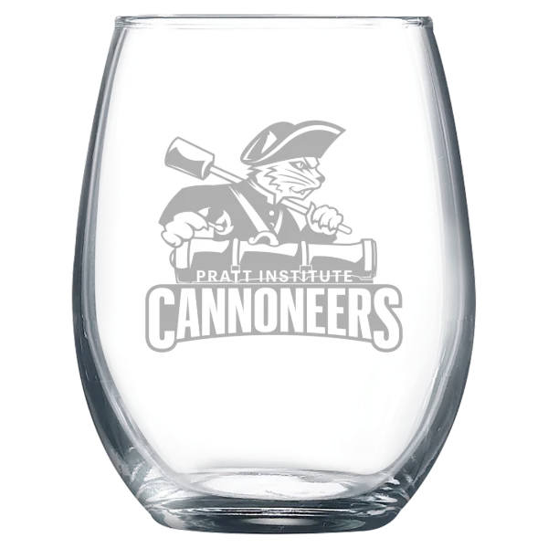Pratt Institute Polar Camel 9 oz. Stemless Wine Glass