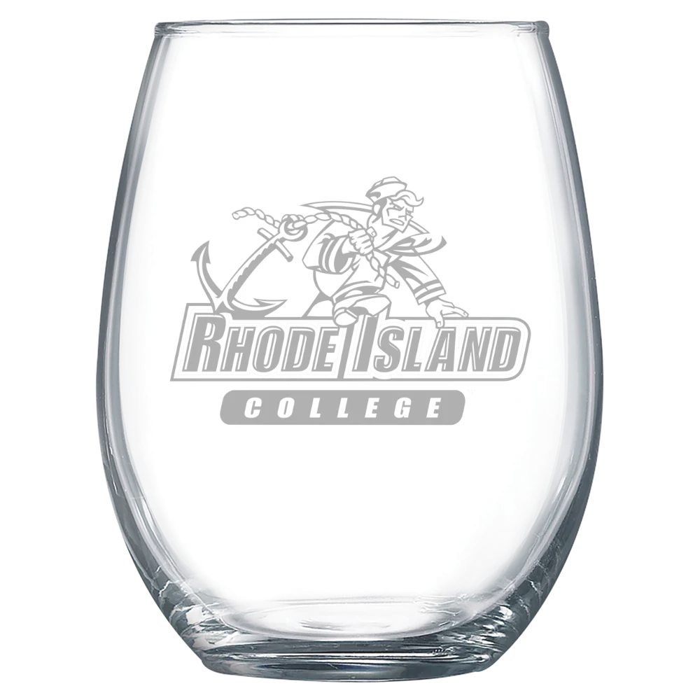 Rhode Island College Polar Camel 15 oz. Stemless Wine Glass