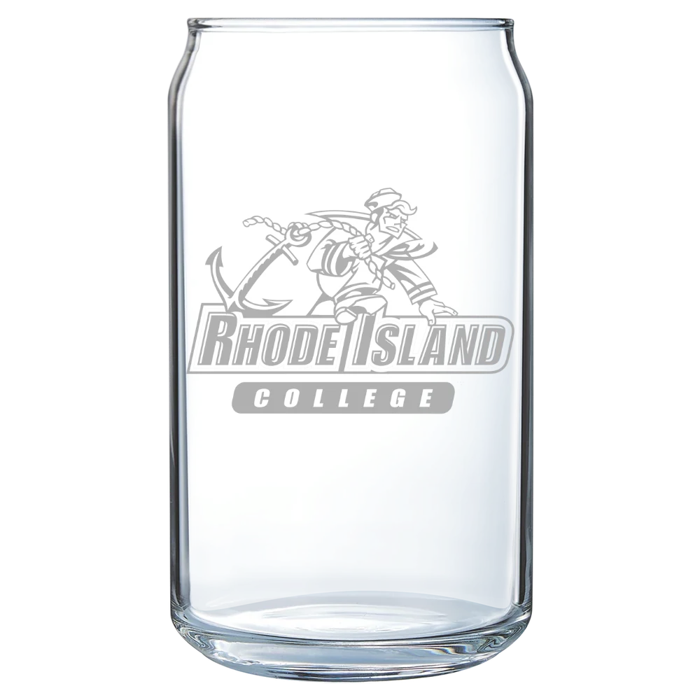 Rhode Island College Polar Camel 16 oz. Can Glass
