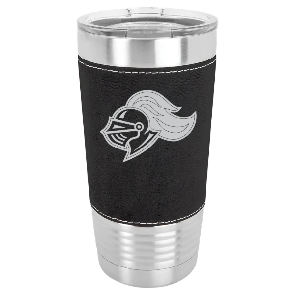 Rivier University Polar Camel 20 oz. Leatherette Grip Tumbler with Standard Lid