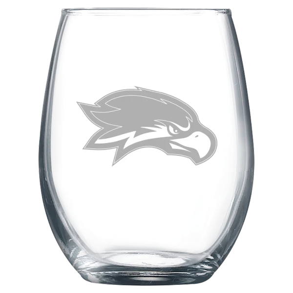 Roger Williams University Polar Camel 9 oz. Stemless Wine Glass