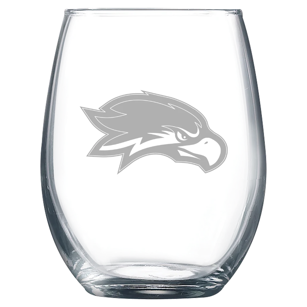 Roger Williams University Polar Camel 9 oz. Stemless Wine Glass