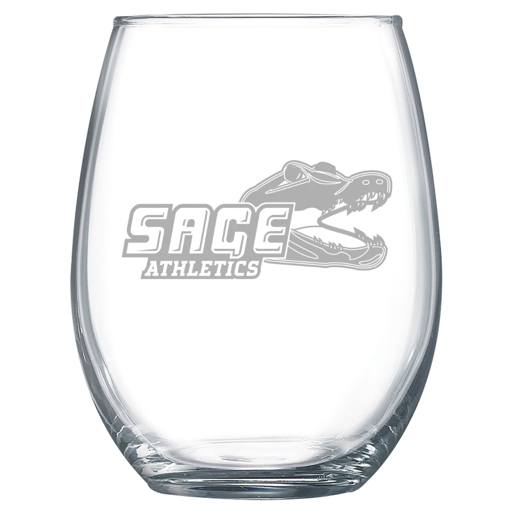 Russell Sage College Polar Camel 15 oz. Stemless Wine Glass