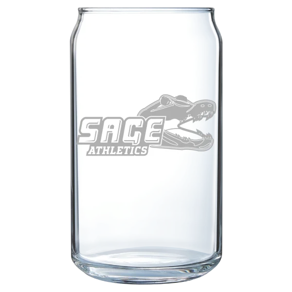 Russell Sage College Polar Camel 16 oz. Can Glass