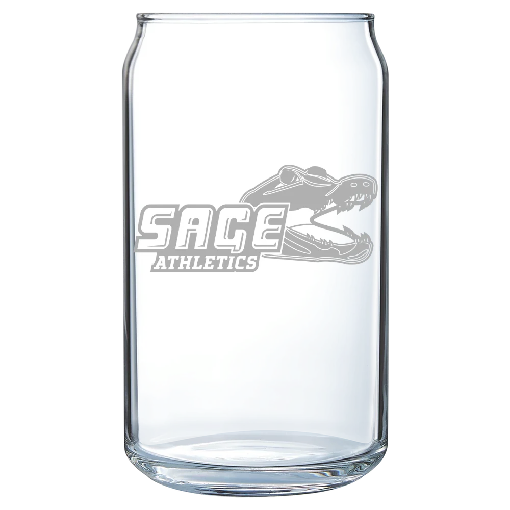Russell Sage College Polar Camel 16 oz. Can Glass