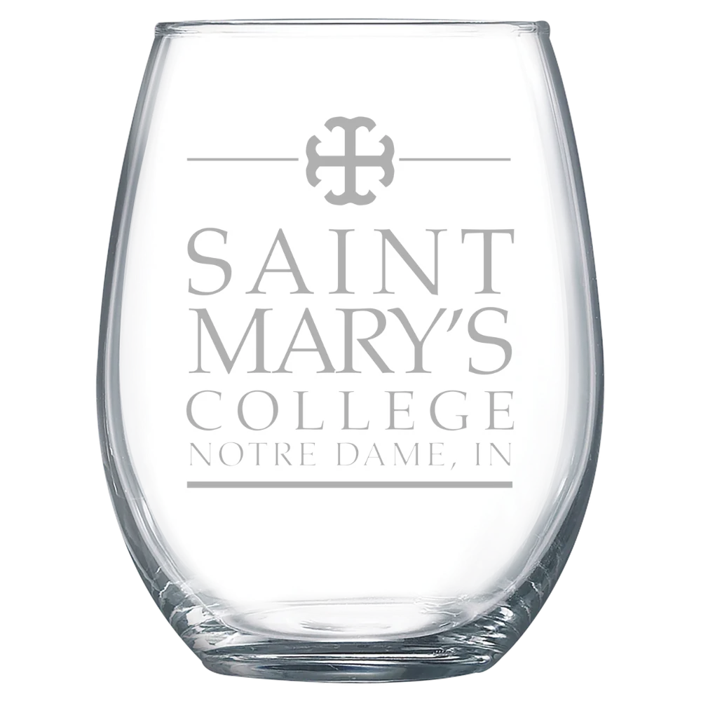 Saint Mary's College (Indiana) Polar Camel 15 oz. Stemless Wine Glass