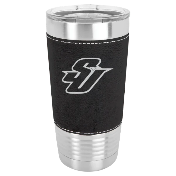 Spalding University Polar Camel 20 oz. Leatherette Grip Tumbler with Standard Lid