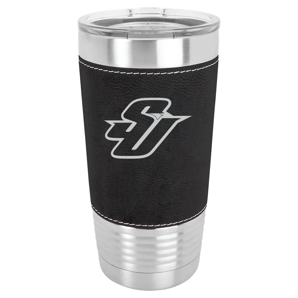 Spalding University Polar Camel 20 oz. Leatherette Grip Tumbler with Standard Lid