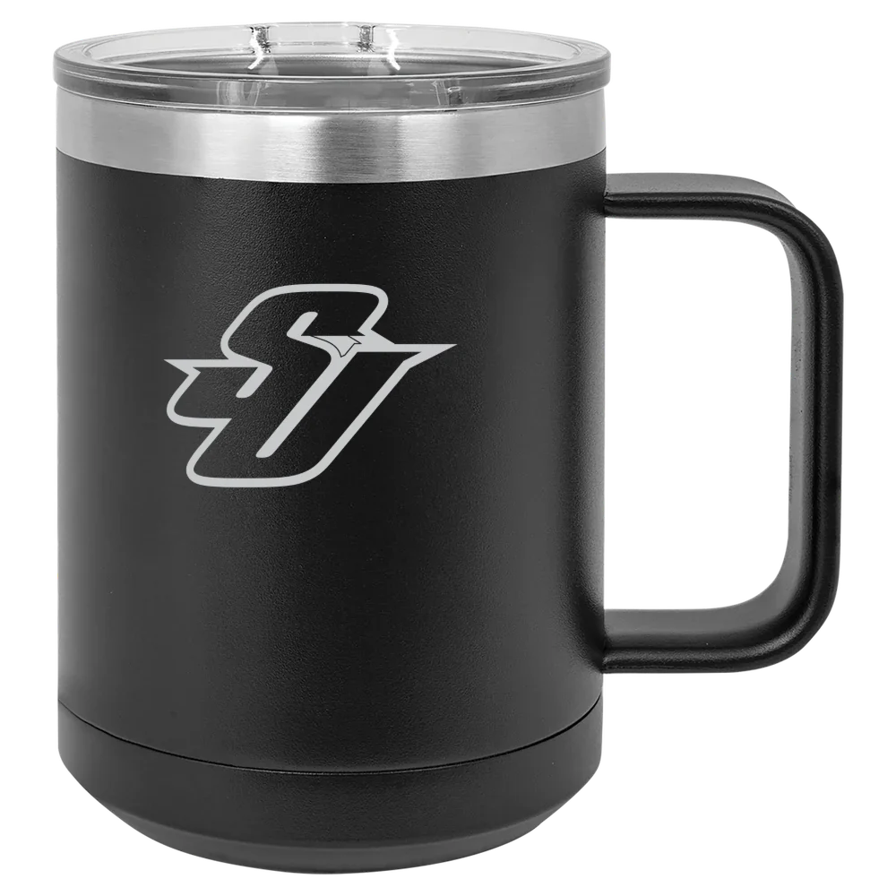 Spalding University Polar Camel 15 oz. Mug with Slider Lid