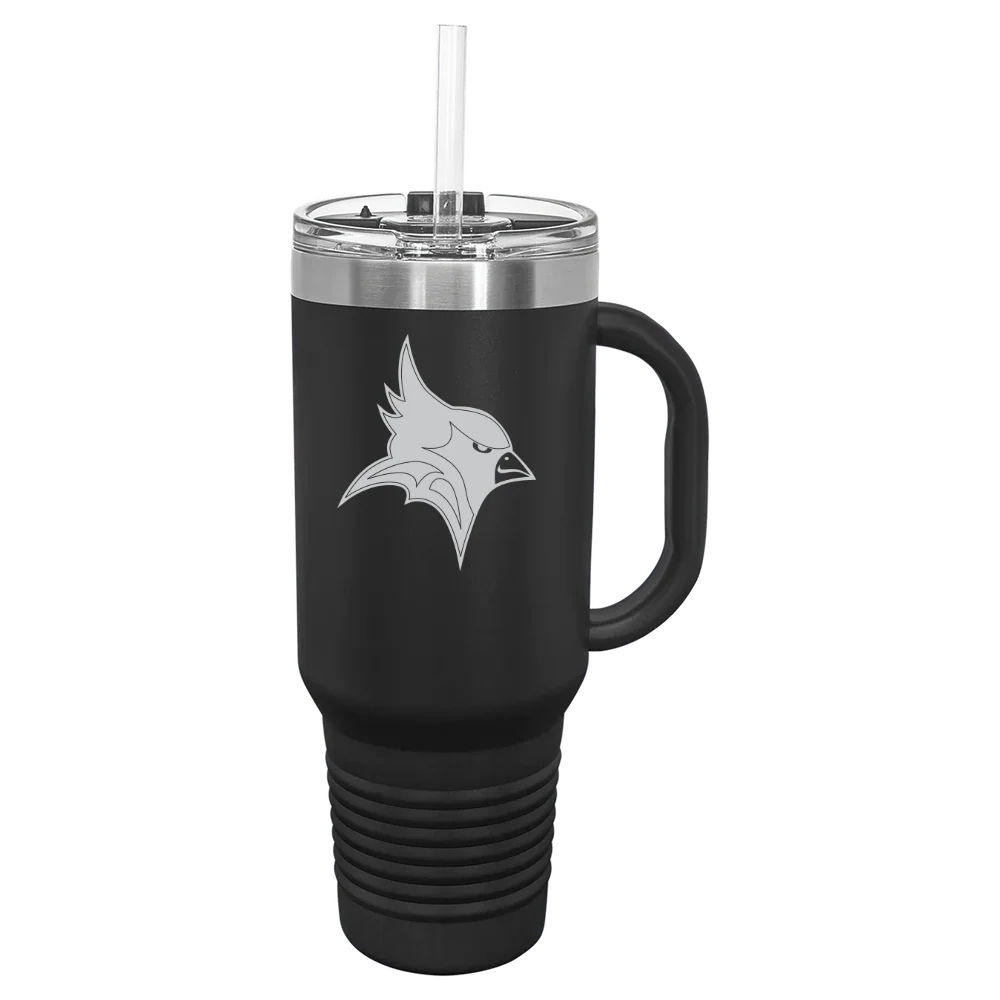 St. John Fisher University Polar Camel 40 oz. Travel Mug with Snap Lid & Straw