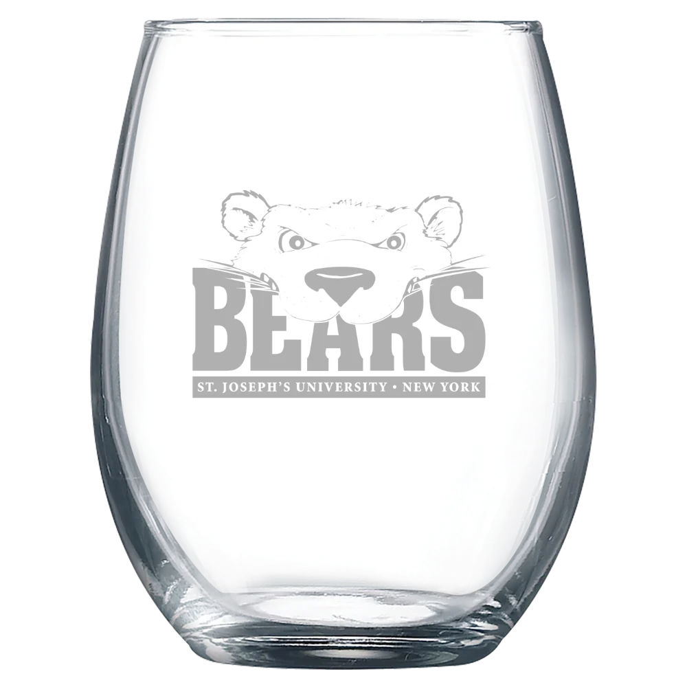 St. Joseph's University NY (Brooklyn) Polar Camel 9 oz. Stemless Wine Glass