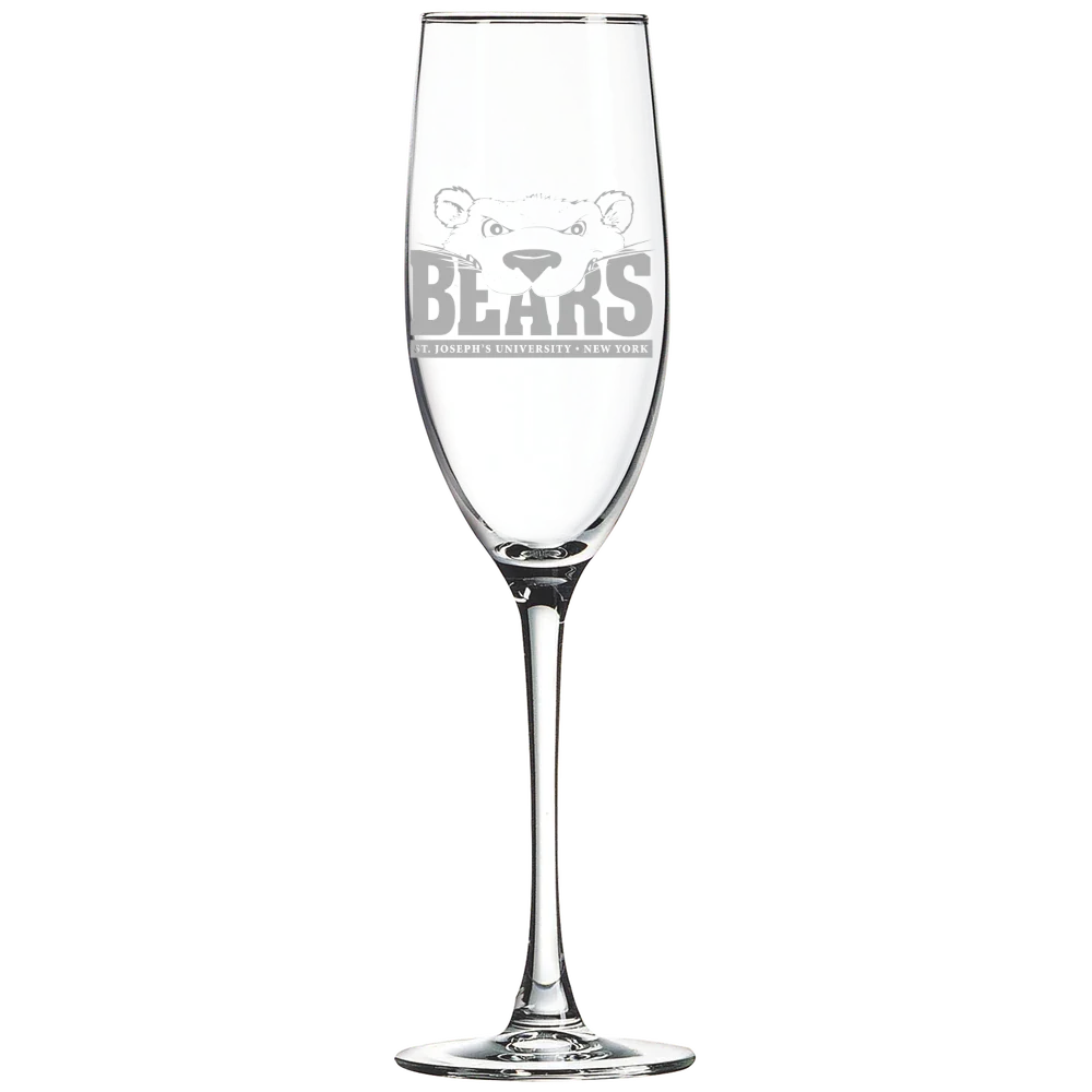 St. Joseph's University NY (Brooklyn) Polar Camel 8 oz. Champagne Flute