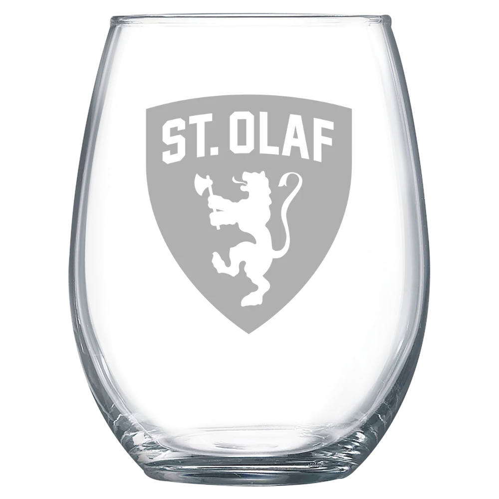 St. Olaf College Polar Camel 15 oz. Stemless Wine Glass