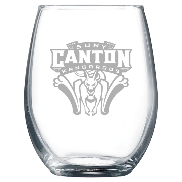 State University of New York at Canton Polar Camel 9 oz. Stemless Wine Glass