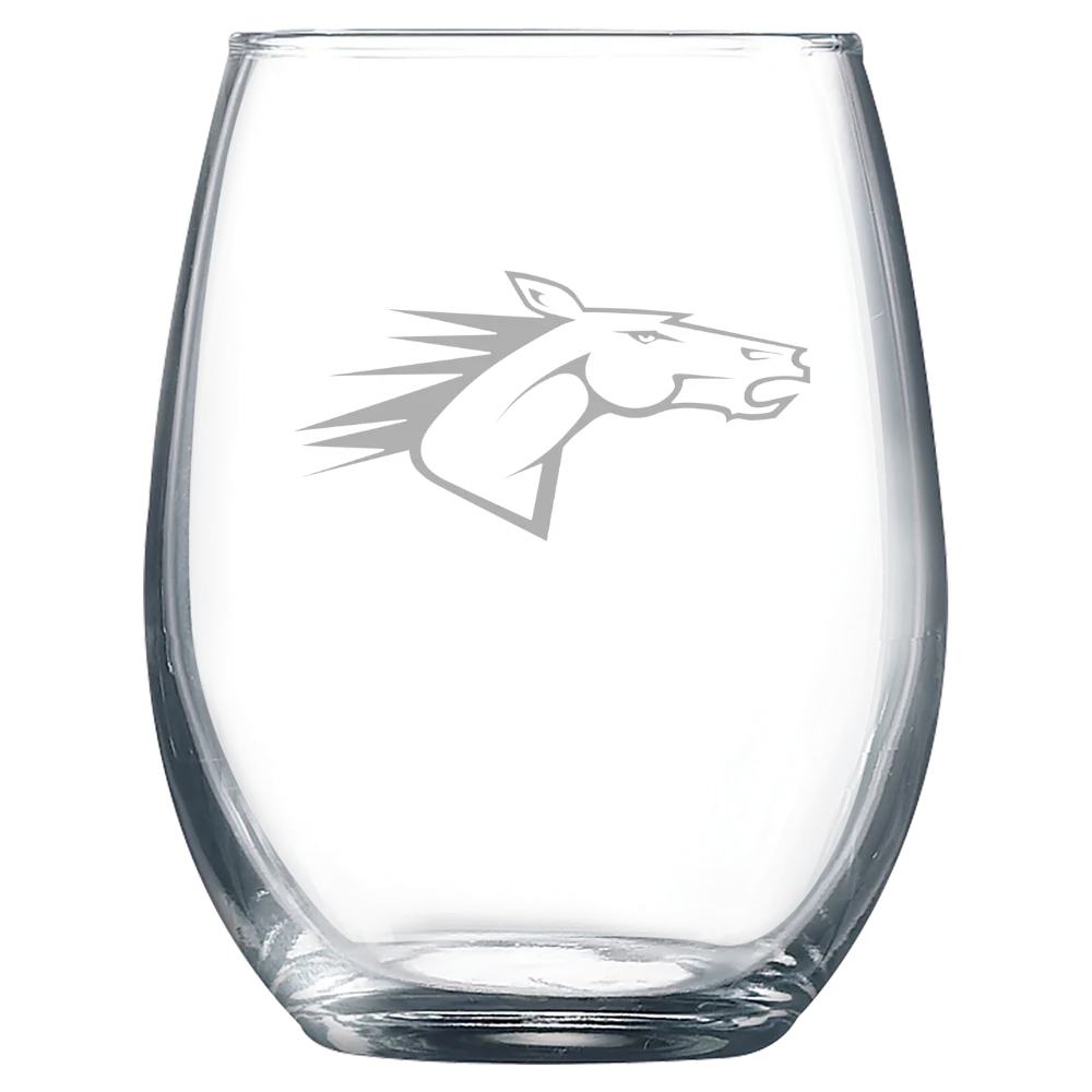 State University of New York at Delhi Polar Camel 9 oz. Stemless Wine Glass